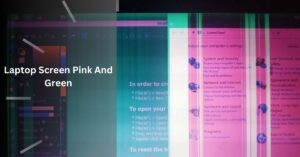 Laptop Screen Pink And Green