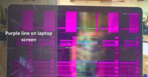Purple line on laptop screen
