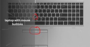 laptop with mouse buttons